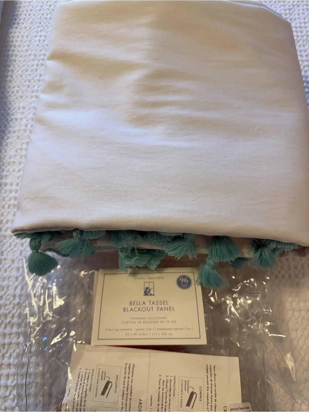 Pottery Barn Kids Bella Tassel Blackout Panels 44x96 - set of 2